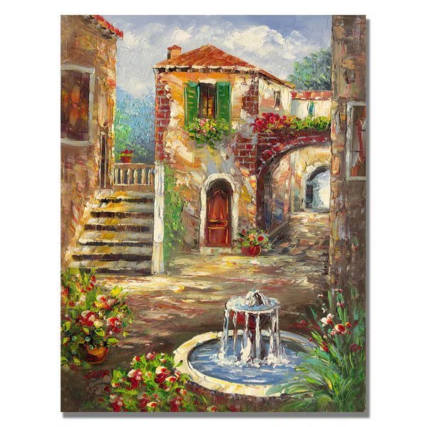 Rio 'Tuscan Cottage' Canvas Art, 18x24, Trademark Fine Art, Mfr#: MA0357-C1824GG
